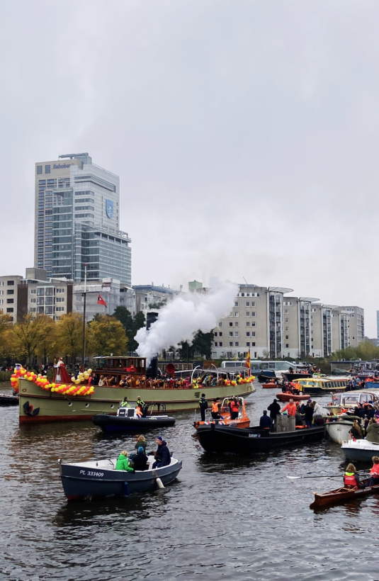 Sinterklaas Intocht Bekijken Stoomboot Amsterdam Rondvaart